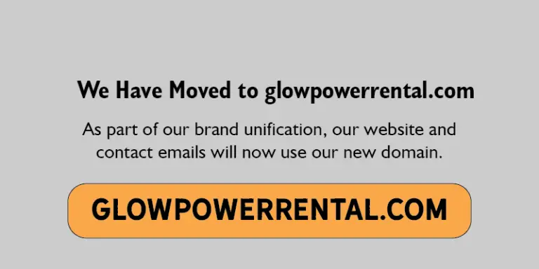 Glow Power Rental Announces Complete Transition to New Domain: glowpowerrental.com